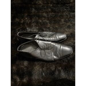 Mens Hugo Boss Lace Up Oxford Leather Dress Shoes Black Size 10